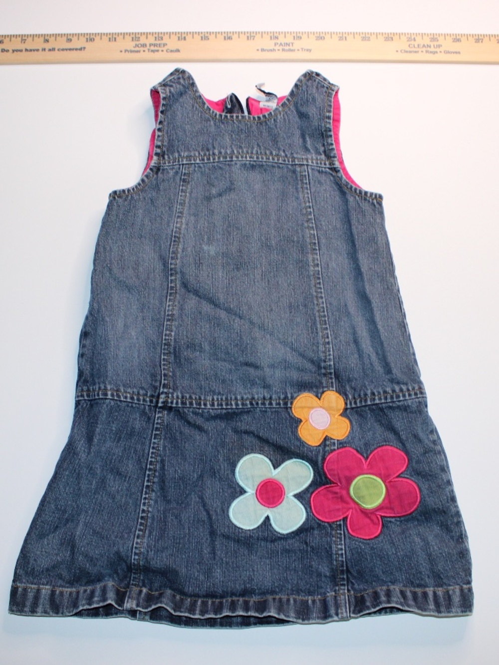 Baby Gap Toddler Denim Flower Jumper Dress Size 4Y
